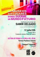 El poeta Samir Delgado visita Cuenca con una conferencia recital en el claustro de la Fundación Antonio Pérez